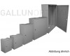 Installationsschrank mit Loch-Metall-Rückwand  400x400  inkl. KTH01 Schloss & Schlüssel