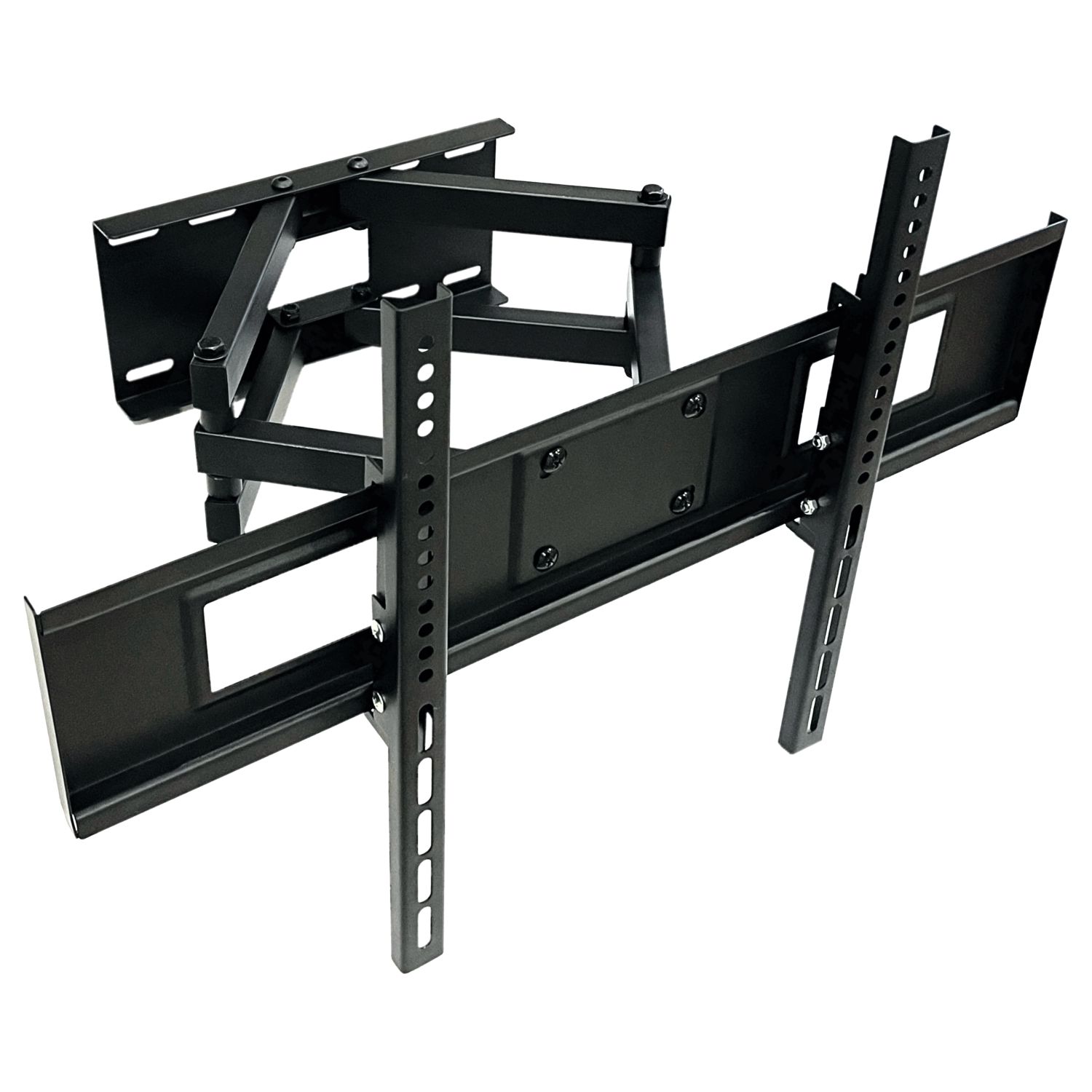 GALLUNOPTIMAL TV Halterung, 23"-70", VESA 600x400 mm, max. 50kg, schwenkbar 110°, neigbar bis +5 /- 8°, nachträglicher Niveau-Ausgleich +/-3%, Wandabstand 55mm - 420mm, Farbe schwarz, inkl. Wasserwaage, inkl. Montagezubehör (Schrauben, Dübel)